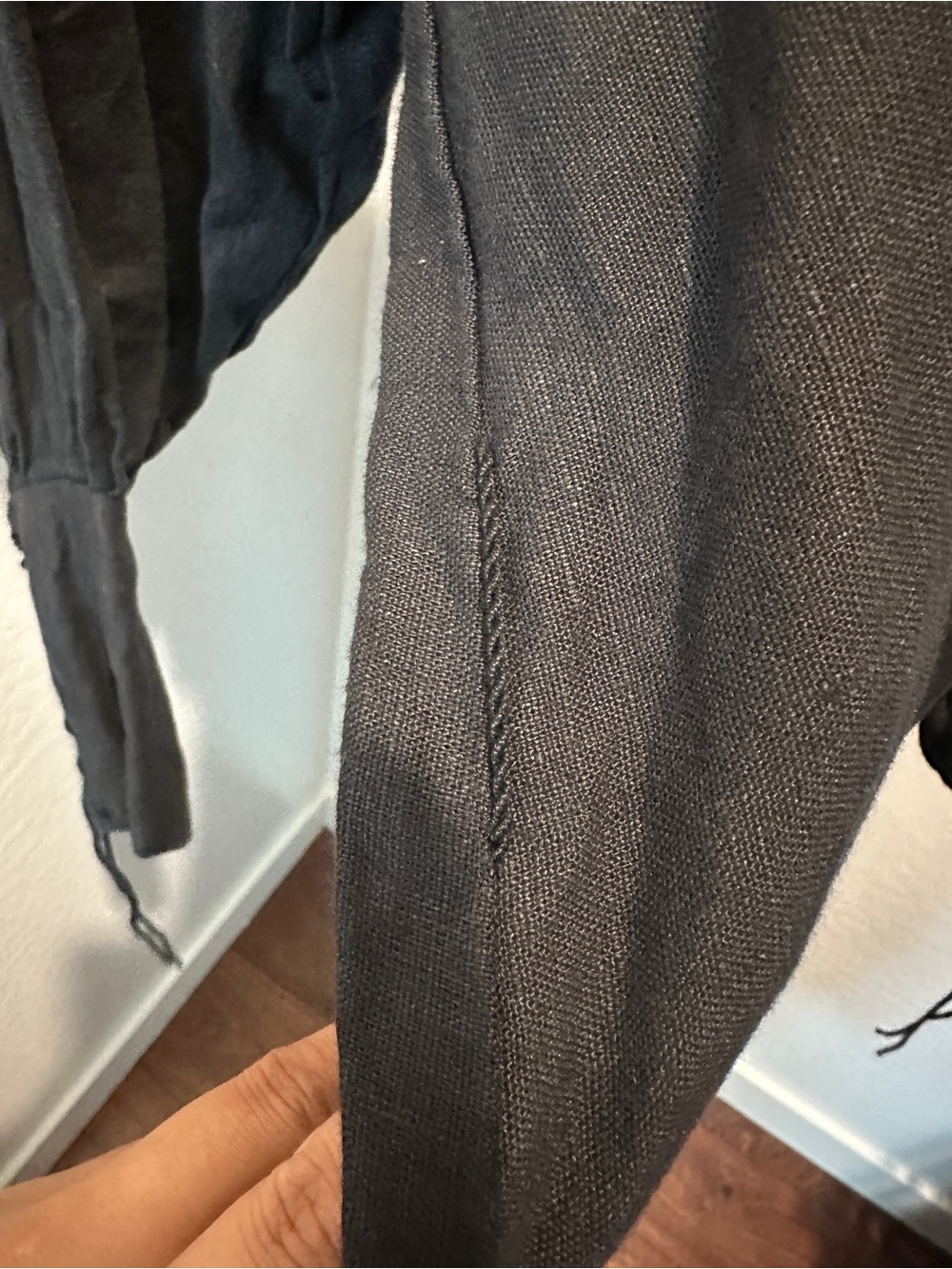 By Frennka Black Linen Custom Dress - Picture 6 of 8